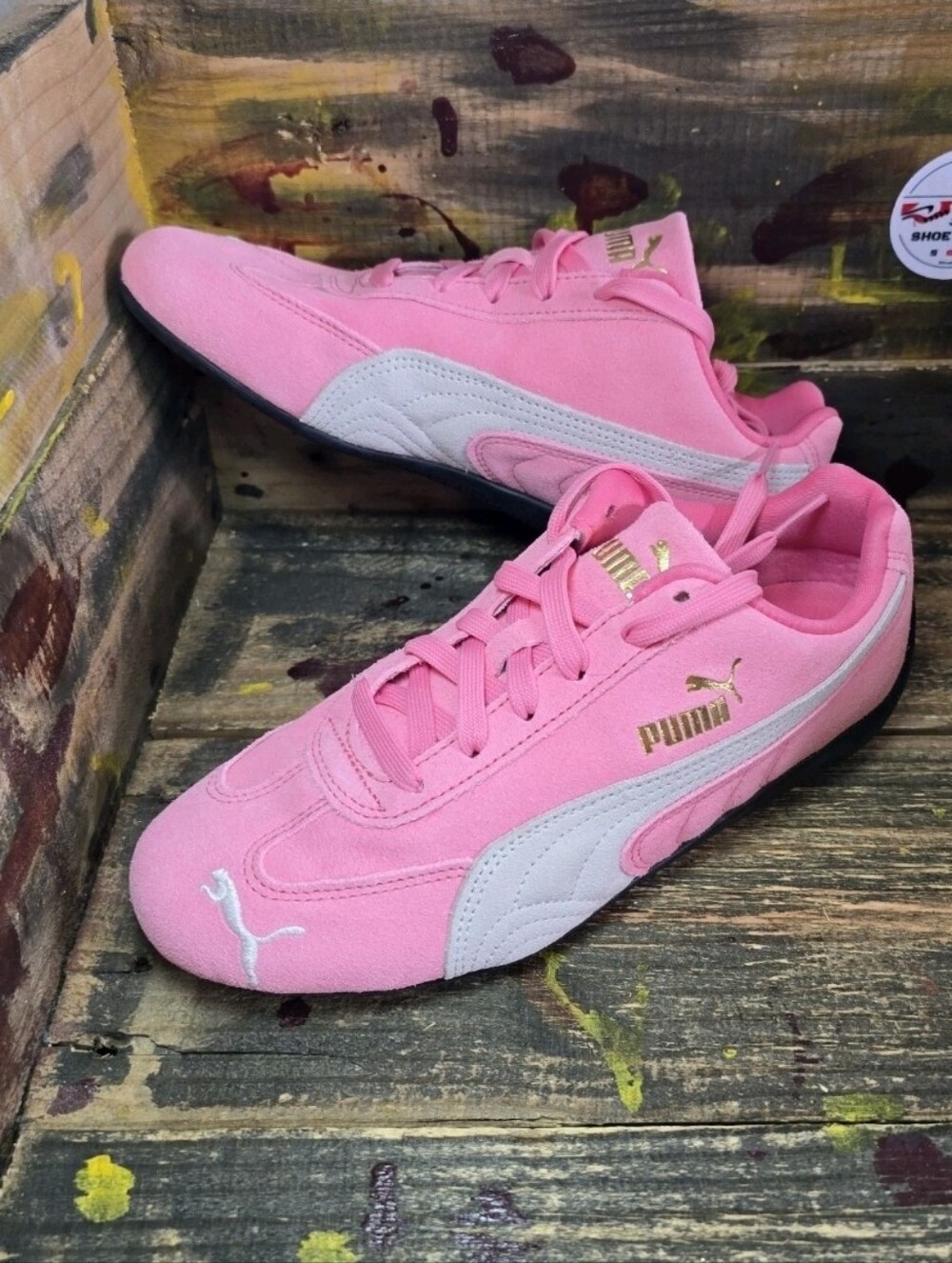 Puma Speedcat OG Youth Size 6,6.5Y Pink Retro Sneakers Shoes 401698-05 new